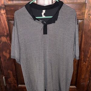 lululemon athletica Black and Gray Polo Shirt